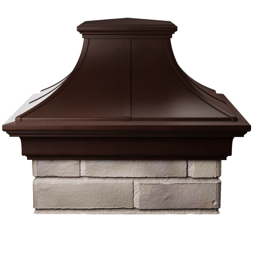 Колпак Zking Монблан Премиум Коричневый на столб 1.5х1.5 кирпича (385х385мм) Заводоуковск фото