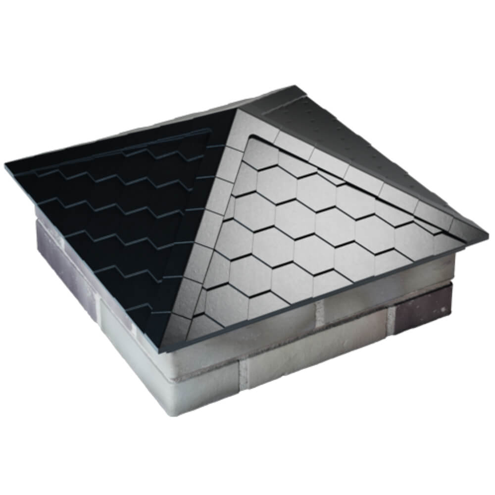 Колпак Zking Эверест Черный на столб 2х2 кирпича (535х535мм) Заводоуковск фото