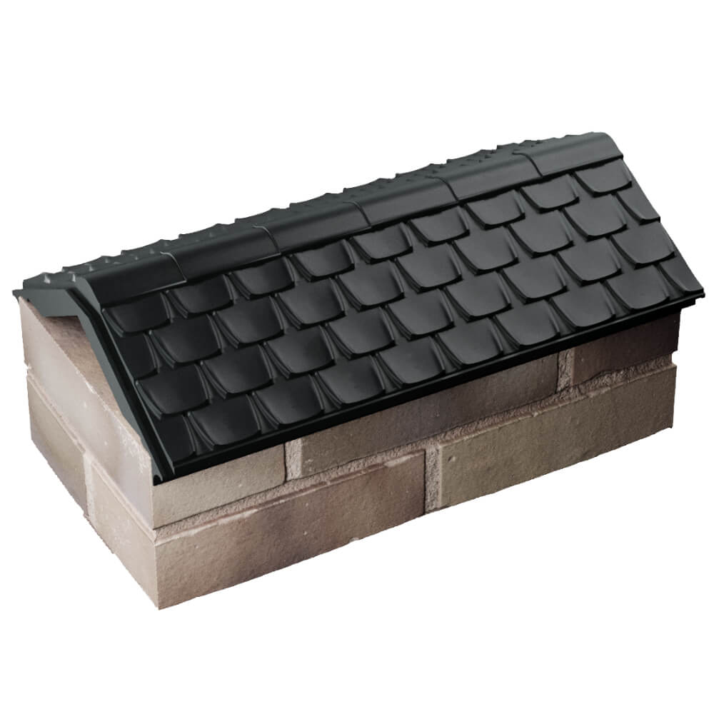 Парапет Zking Эльбрус Черный с посадкой на 1 кирпич (255мм) в Заводоуковске фото