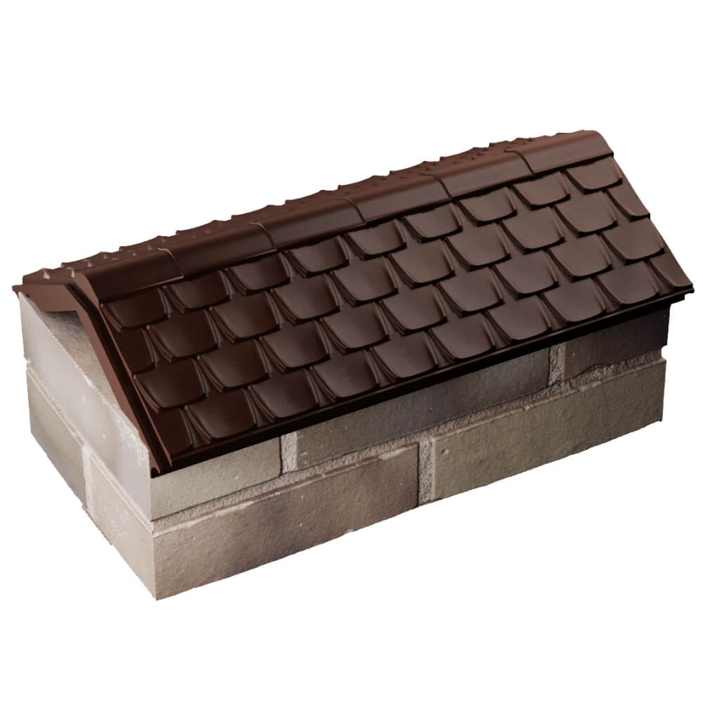 Парапет Zking Эльбрус Коричневый с посадкой на 1 кирпич (255мм) в Заводоуковске фото