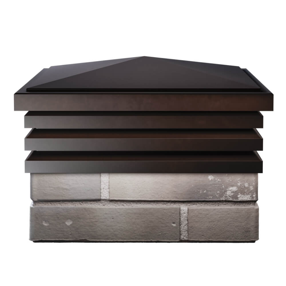 Колпак Zking Бона ХайТек Коричневый на столб 1.5х1.5 кирпича (385х385мм) Заводоуковск фото