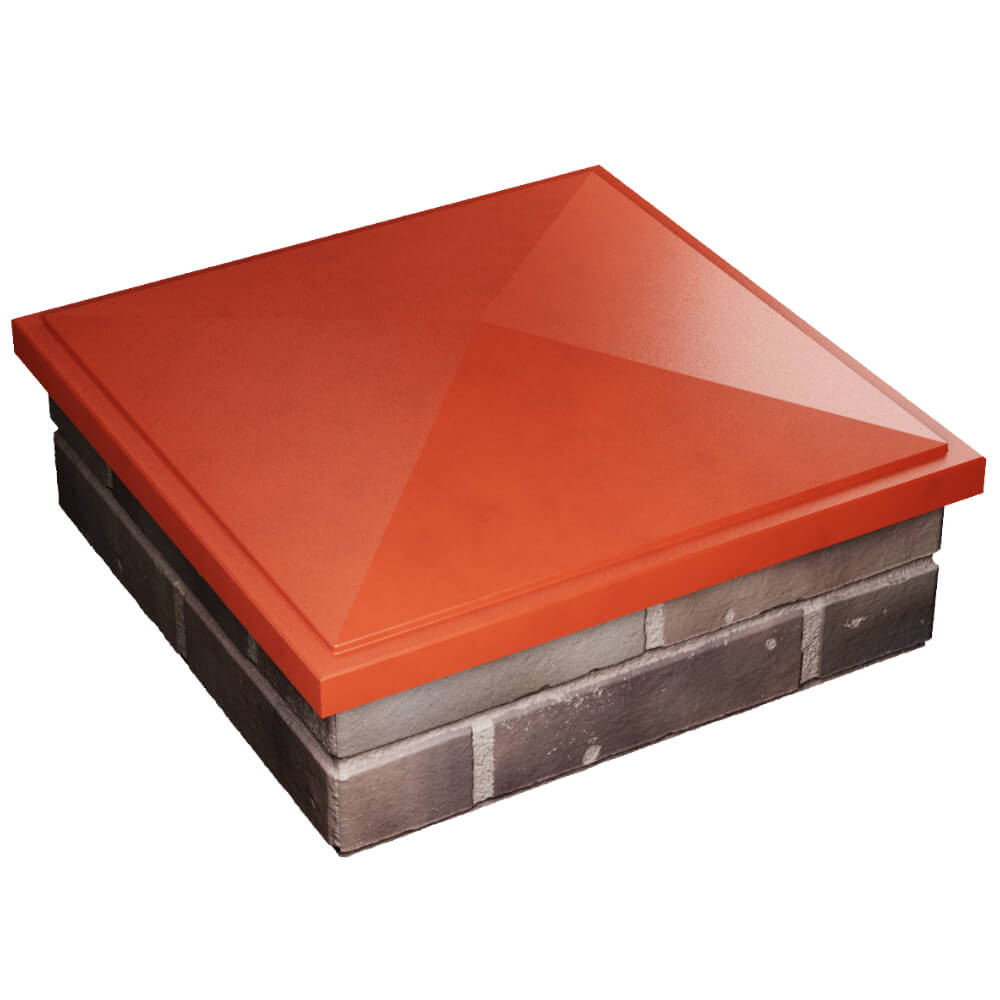 Колпак Zking БонаМоно Красный на столб 2х2 кирпича (515х515, 530х530мм) в Заводоуковске фото