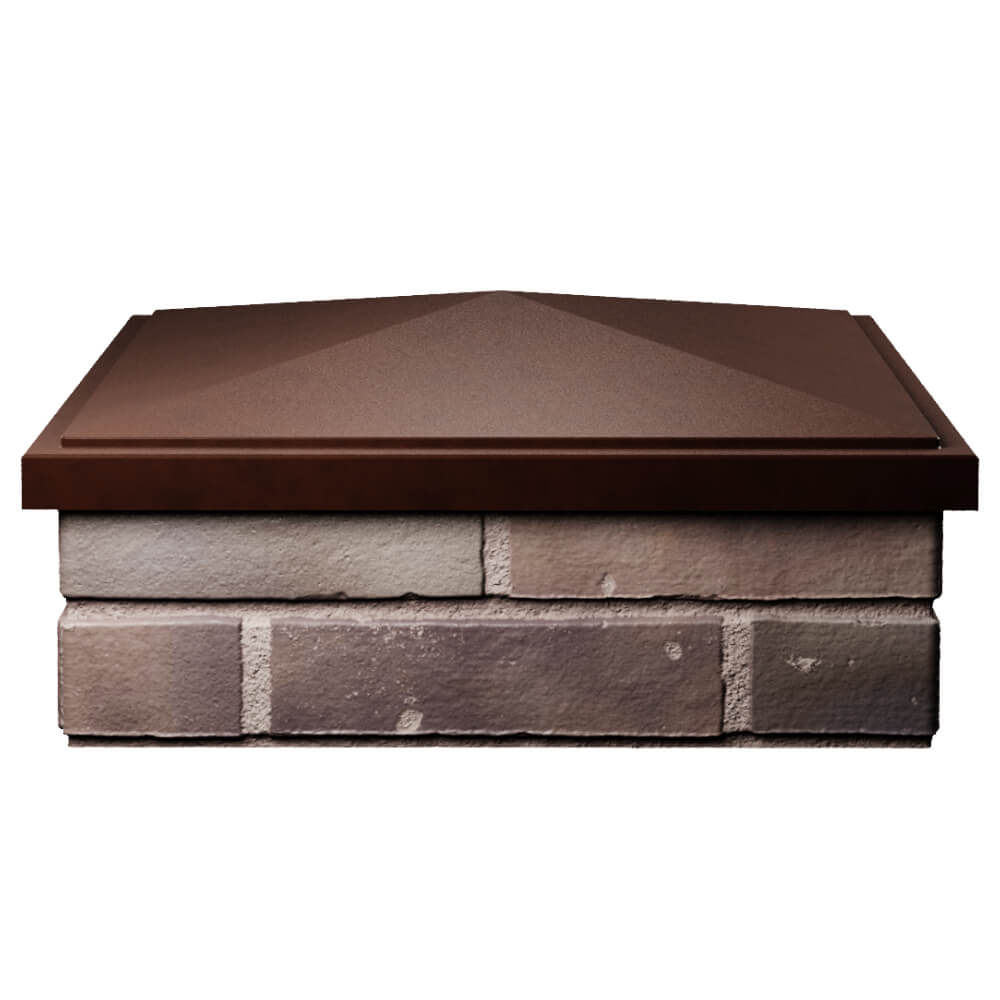 Колпак Zking БонаМоно Коричневый на столб 2х2 кирпича (515х515, 530х530мм) Заводоуковск фото