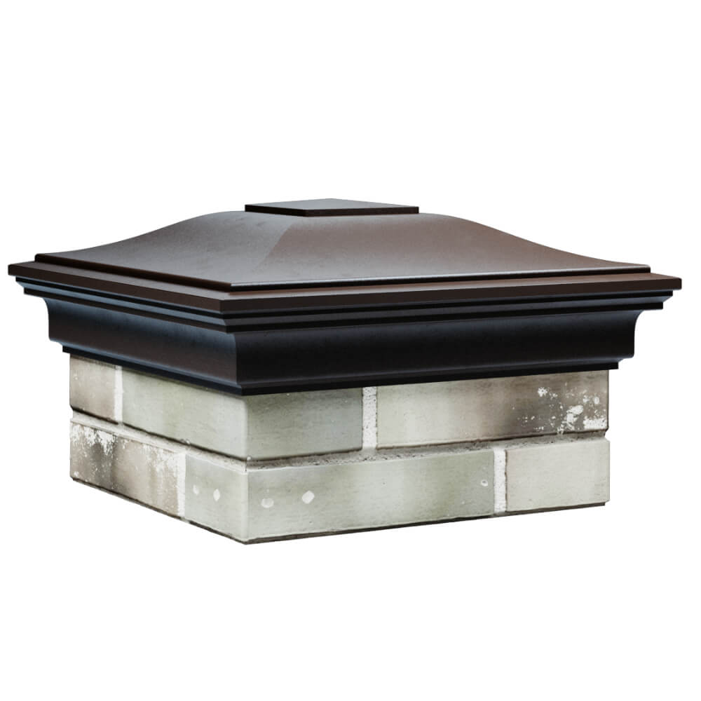 Колпак Zking Монблан Коричневый на столб 1.5х1.5 кирпича (385х385мм) в Заводоуковске фото