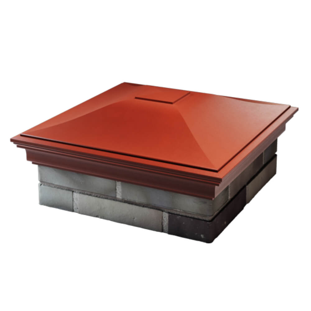 Колпак Zking Монблан Красный на столб 2х2 кирпича (515х515мм) в Заводоуковске фото