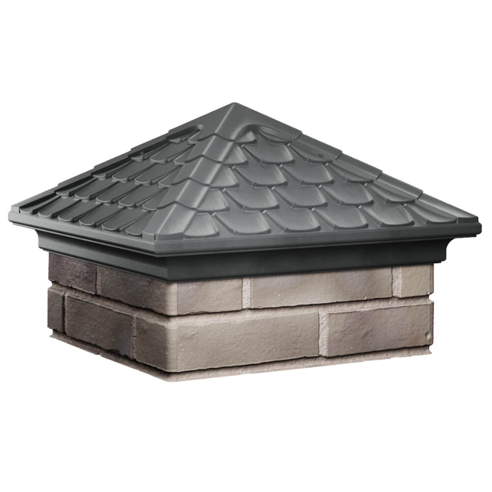 Колпак Zking Эльбрус Серый на столб 1.5х1.5 кирпича (385х385мм) в Заводоуковске фото