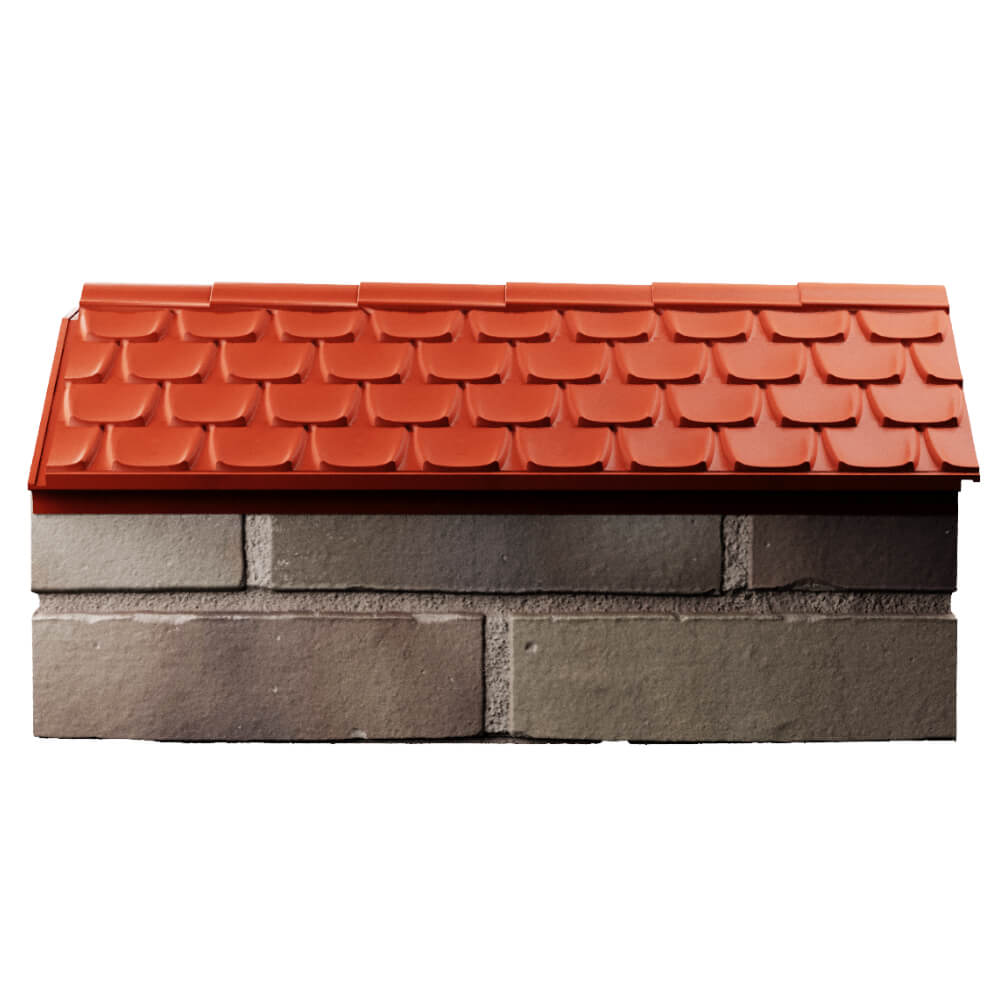 Парапет Zking Эльбрус Красный с посадкой на 1 кирпич (255мм) в Заводоуковске фото