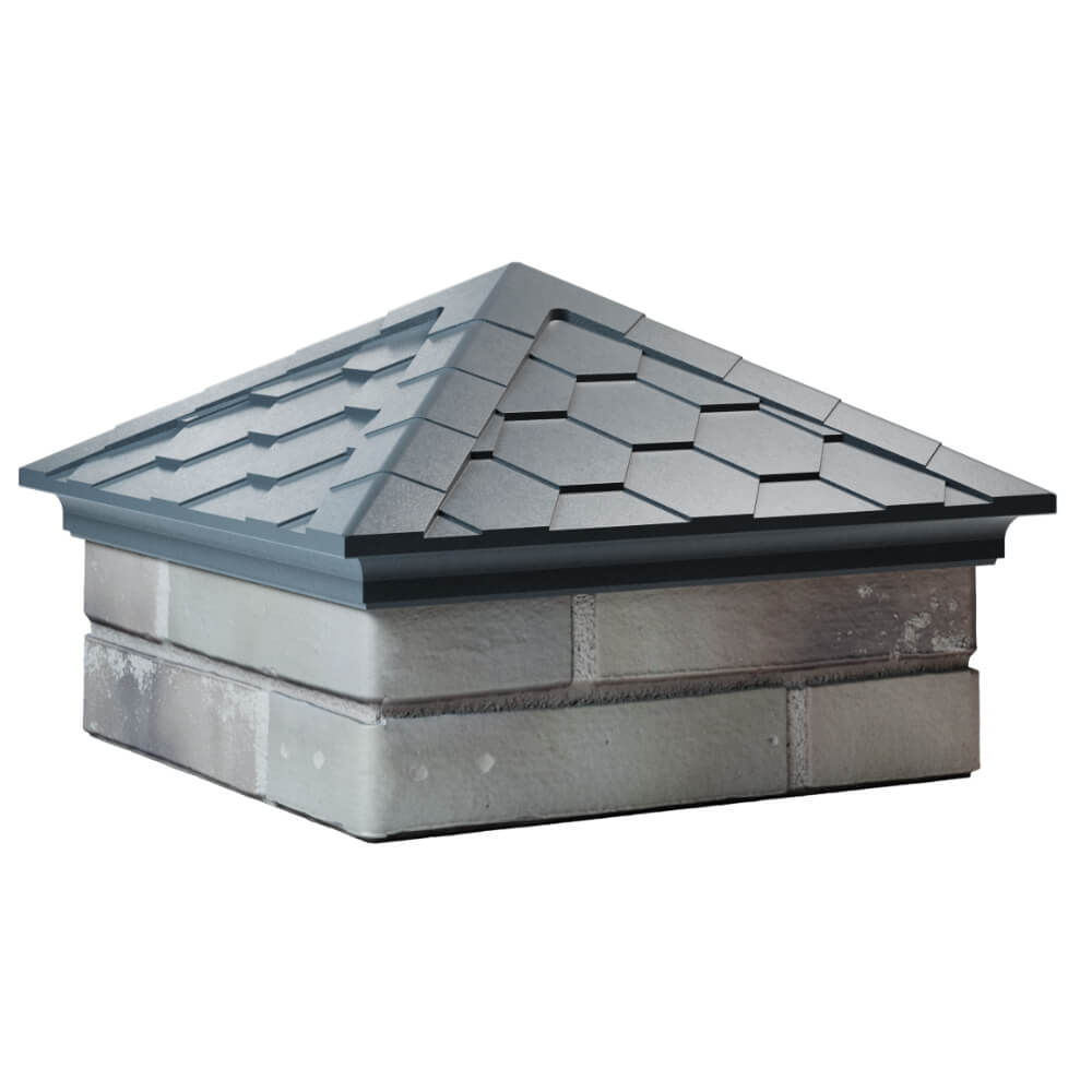 Колпак Zking Эверест Серый на столб 1.5х1.5 кирпича (390х390мм) в Заводоуковске фото