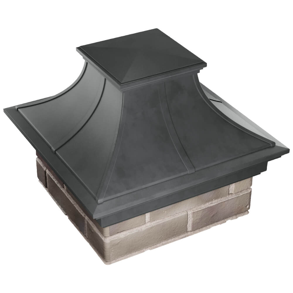 Колпак Zking Монблан Премиум Серый на столб 1.5х1.5 кирпича (385х385мм) в Заводоуковске фото