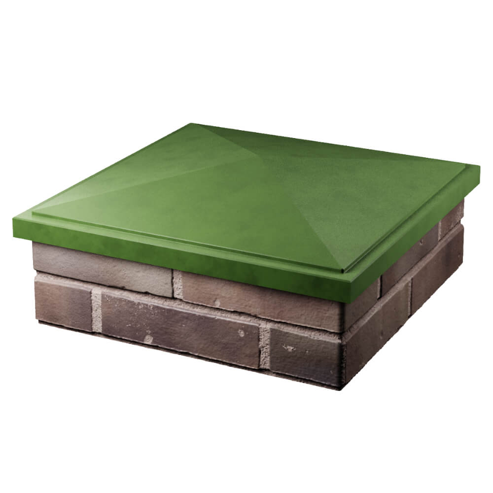 Колпак Zking БонаМоно Зеленый на столб 2х2 кирпича (515х515, 530х530мм) в Заводоуковске фото