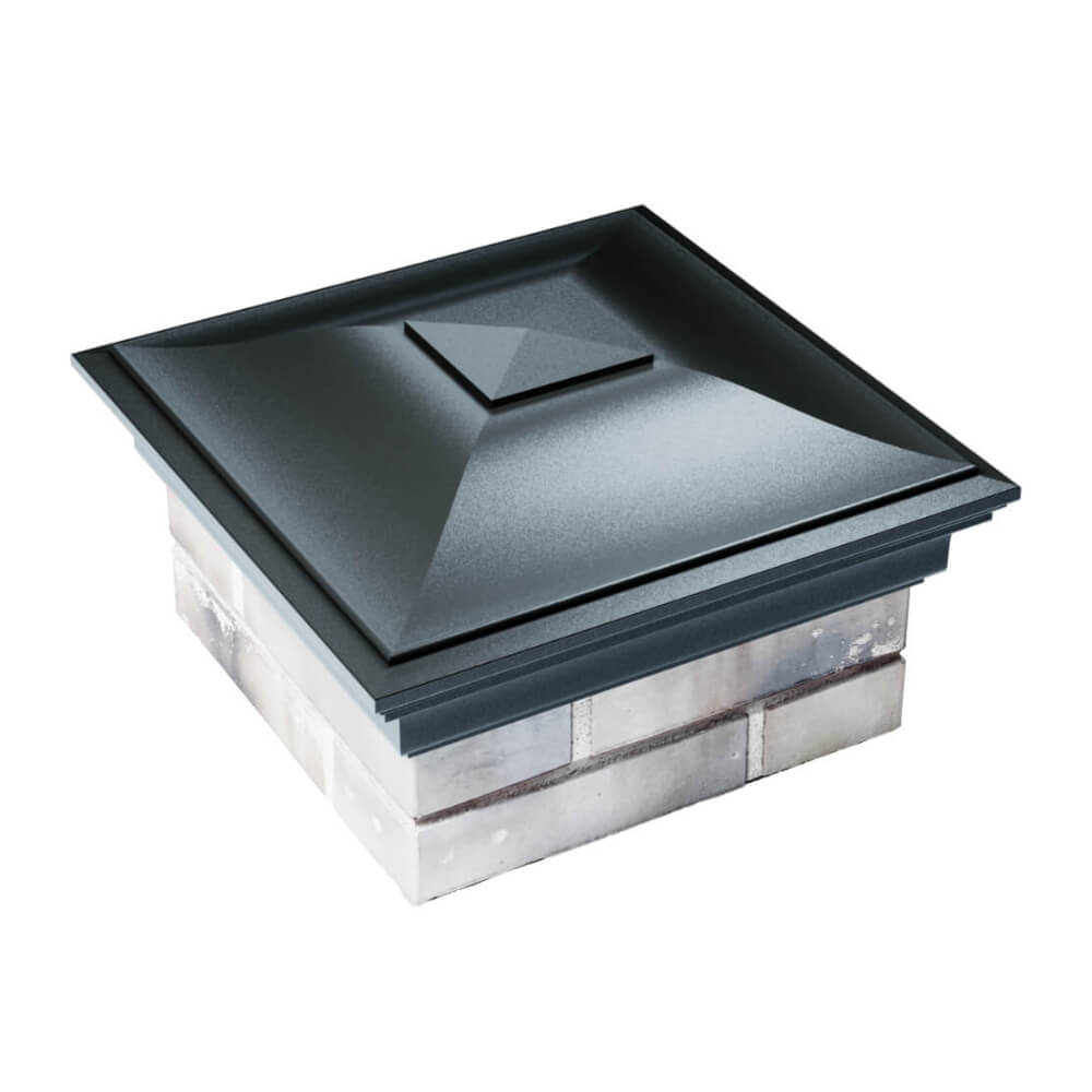 Колпак Zking Монблан Черный на столб 1.5х1.5 еврокирпича 0.7НФ (355х355мм) в Заводоуковске фото