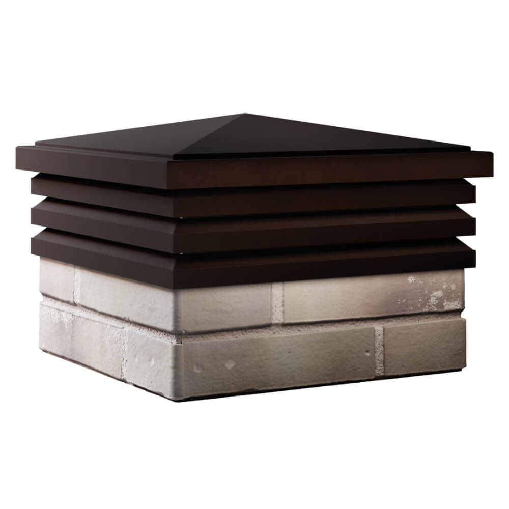 Колпак Zking Бона ХайТек Коричневый на столб 1.5х1.5 кирпича (385х385мм) в Заводоуковске фото