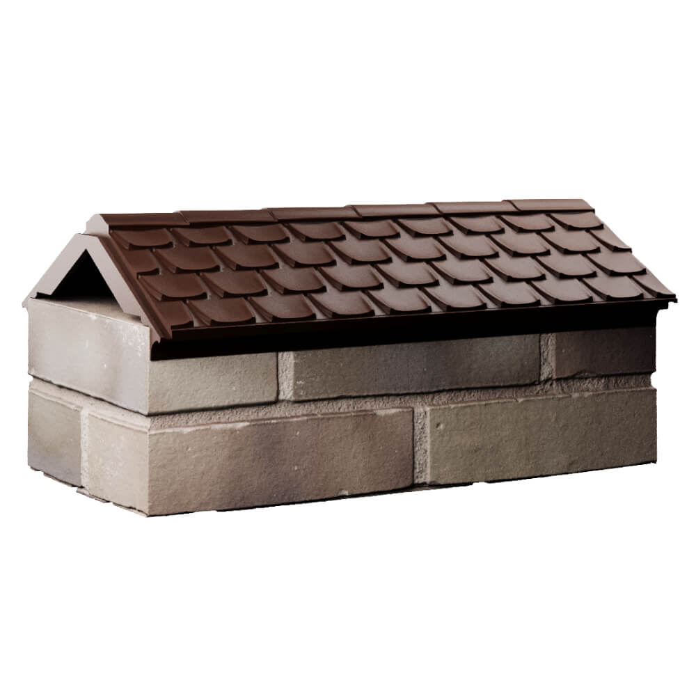 Парапет Zking Эльбрус Коричневый с посадкой на 1 кирпич (255мм) Заводоуковск фото