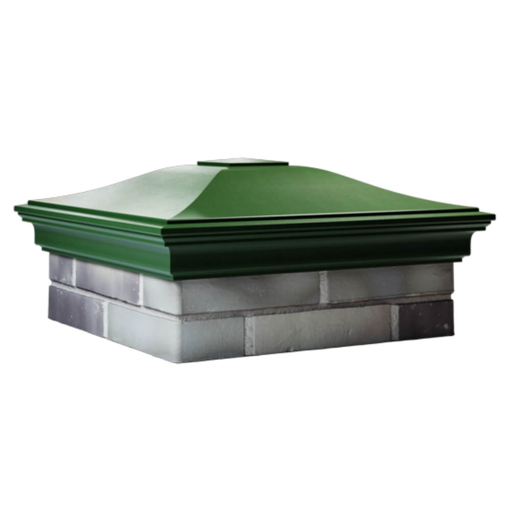 Колпак Zking Монблан Зеленый на столб 2х2 кирпича (515х515мм) в Заводоуковске фото