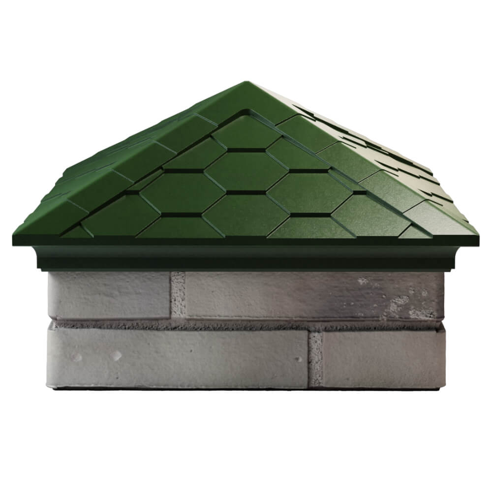 Колпак Zking Эверест Зеленый на столб 1.5х1.5 кирпича (390х390мм) Заводоуковск фото